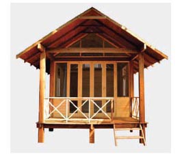 Wood stilt cottage